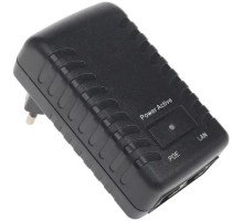ORIENT SAP-48POE 1A, PoE инжектор питания 48W, AC 100-240V/ DC 48V, 1.0A, вход: RJ45 LAN 10/100, выход: RJ45 PoE тип B (4/5+,7/8-), совместим с оборудованием PoE IEEE 802.3af, (30428) 