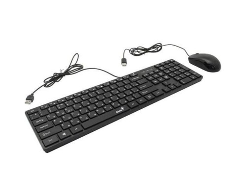 [Клавиатура] Комплект проводной Genius SlimStar C126 клавиатура+мышь, USB. Цвет: черный (31330007402)