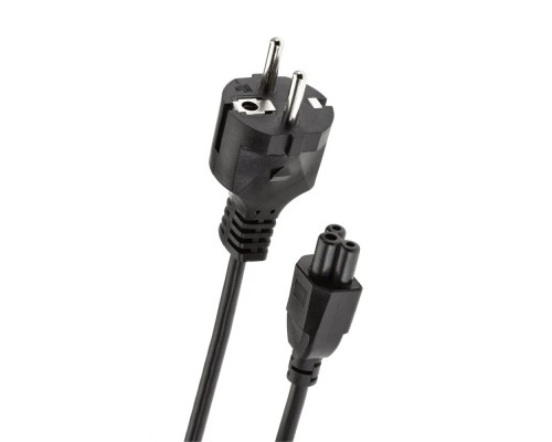 [кабели] Telecom TP022-1.8-BK Кабель питания для ноутбуков, 3-pin, с заземлением, 220V (Европейский стандарт)1,8m