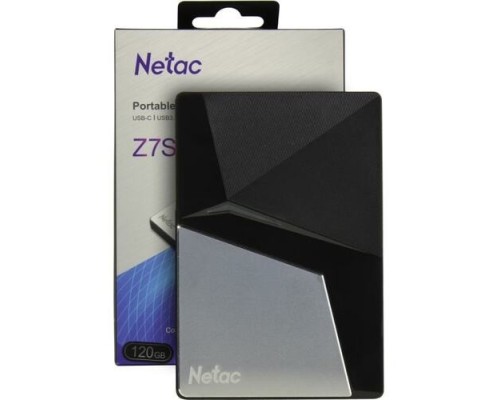 [носитель информации] Netac Portable SSD 120GB External Z7S USB 3.2 120Gb NT01Z7S-120G-32BK