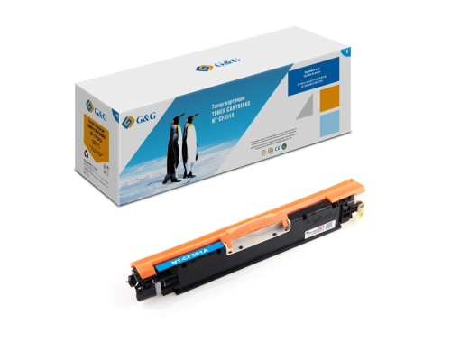 [Расходные материалы] Тонер-картридж G&G,GG-CF351A  аналог HP CF351A/130A синий 1k с чипом