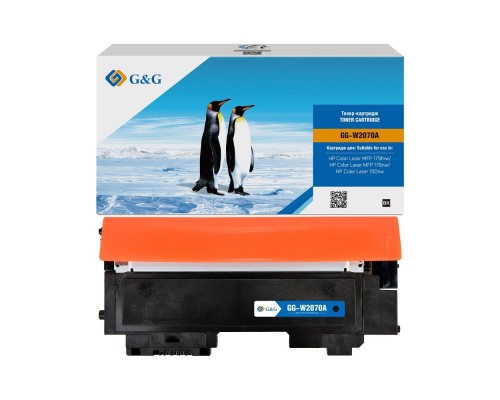 [Расходные материалы] Тонер-картридж G&G, GG-W2070A аналог HP W2070A/117A черный 1k с чипом
