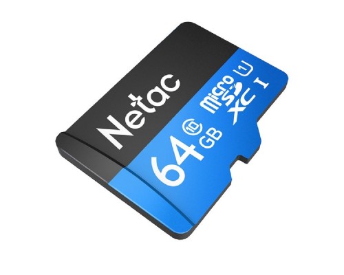 [Карта памяти ] Micro SecureDigital 64GB Netac microSDXC Class10 NT02P500STN-064G-R P500 + adapter