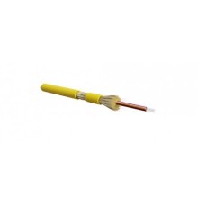 Hyperline FO-DT-IN-9S-12-LSZH-YL Кабель волоконно-оптический 9/125 (SMF-28 Ultra) одномодовый, 12 волокон, плотное буферное покрытие (tight buffer), для внутренней прокладки, LSZH, нг(А)-HF, –40°(1м.)