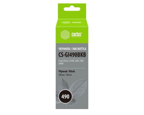 [Расходные материалы] Чернила Cactus CS-GI490BKB черный 100мл для Canon Pixma G1400/G2400/G3400