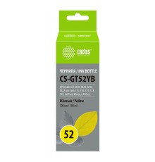 Чернила Cactus CS-GT52YB M0H56AE желтый 100мл для DeskJet GT 5810/5820/5812/5822
