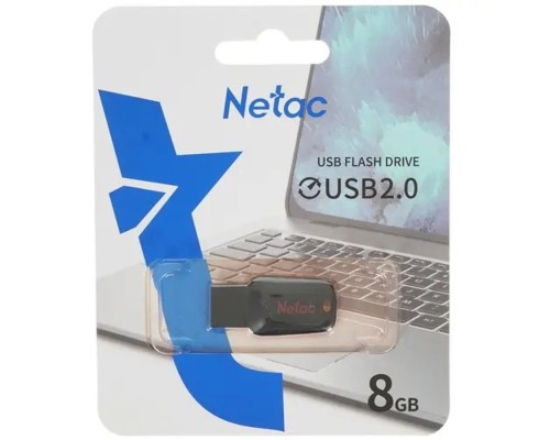 [Носитель информации] Netac USB Drive 8GB U197 NT03U197N-008G-20BK USB2.0 черный/красный