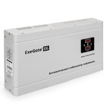 Exegate EX291749RUS Стабилизатор напряжения ExeGate Master Turbo AVS-5000 (5000ВА, 100-265В, цифр. индикация вход/вых. напряжения, 220В±8%, КПД 98%, 5 уровней защиты, задержка, усиленный метал.корпус,