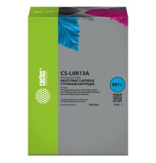 Картридж струйный Cactus CS-L0R13A 981Y голубой (240мл) для HP PageWide Enterprise Color 556dn/556xh/Flow MFP586z