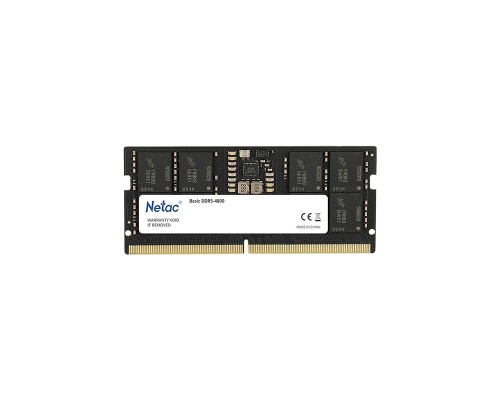[Модуль памяти] Модуль памяти SO-DIMM DDR5 Netac Basic 8GB 4800MHz CL40 1.1V / NTBSD5N48SP-08
