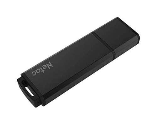 [Носитель информации] Netac USB Drive 32GB U351 <NT03U351N-032G-20BK>, USB2.0, с колпачком, металлическая чёрная