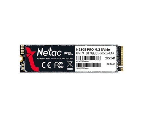 [носитель информации] Накопитель SSD Netac PCI-E 3.0 256Gb NT01N930E-256G-E4X(N) N930E Pro M.2 2280