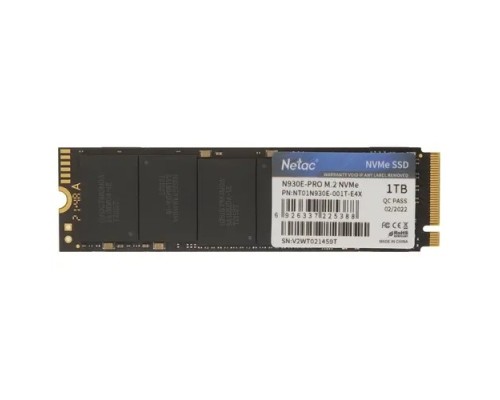 [носитель информации] Твердотельный накопитель Netac N930E Pro PCIe 3 x4 M.2 2280 NVMe 3D NAND SSD 1TB, NT01N930E-001T-E4X