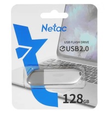 Netac USB Drive 128GB U352 <NT03U352N-128G-20PN>, USB2.0, с колпачком, металлическая