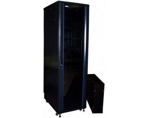 [Монтажное оборудование] Шкаф серверный Lanmaster (TWT-CBB-42U-8X10-G1) напольный 42U 800x1000мм пер.дв.стекл задн.дв.двуст. 2 бок.пан. 800кг черный IP20