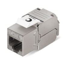 Cabeus KJ-RJ45-Cat.6-SH-180-Toolless Вставка Keystone Jack RJ-45(8P8C), 180 градусов, категория 6, экранированная, без инструмента Toolless