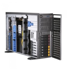 Supermicro SYS-740GP-TNRT Tower/4U, 2xLGA4189, iC621A, 16xDDR4, 8x3.5 SATA/NVME, 2xM.2 PCIE 22110, 6x PCIEx16, 2x10GbE, IPMI, 2x2200W, black
