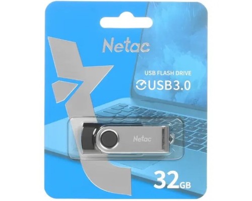 [Носитель информации] Netac USB Drive 32GB U505 USB3.0, ABS+Metal housing [NT03U505N-032G-30BK]