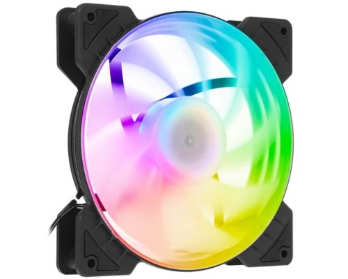 [Вентиляторы] Powercase Вентилятор (M6-14-LED) 5 color LED 140 x 140 х 25 мм (100шт./кор, Molex, 900±10% об/мин) Bulk     M6-14-LED