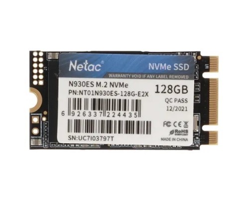 [носитель информации] Накопитель SSD Netac M.2 2242 N930ES NVMe PCIe 128GB NT01N930ES-128G-E2X