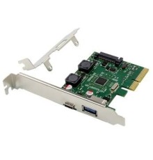ORIENT AM-U3142PE-AC, Контроллер PCI-Ex4 v3.0, USB 3.2 Gen2, 2-port ext (Type-A + Type-C), ASM3142 chipset, разъем доп.питания, в комплекте LP планка крепления (31273)