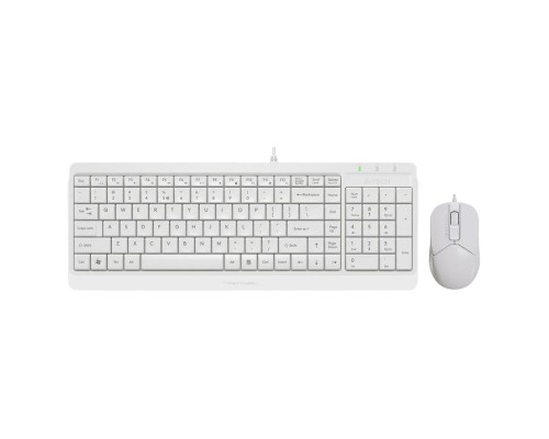 [Клавиатура] Клавиатура + мышь A4Tech Fstyler F1512 клав:белый мышь:белый USB (F1512 WHITE)