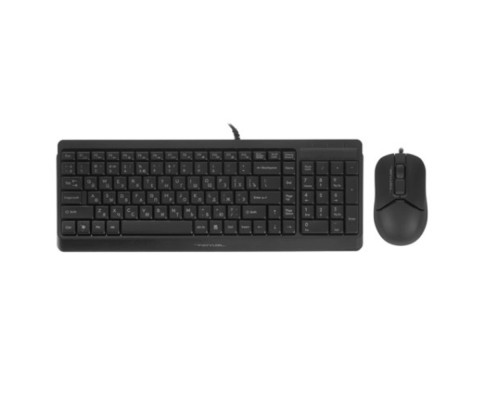 [Клавиатура] Клавиатура + мышь A4Tech Fstyler F1512 клав:черный мышь:черный USB (F1512 BLACK)