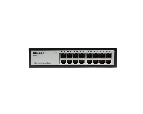 [Сетевое оборудование] ORIGO OS1216/A1A Неуправляемый коммутатор 16x100Base-TX, корпус металл
