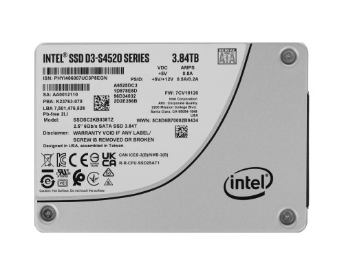 [накопитель] Intel SSD D3-S4520 Series, 3.84TB, 2.5