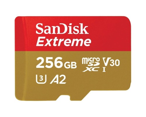 [Карта памяти ] Micro SecureDigital 256GB SanDisk microSDXC Class 10 UHS-I A2 C10 V30 U3 Extreme 190MB/s [SDSQXAV-256G-GN6MN]