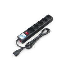 PowerCube Фильтр-удлинитель (SPG5-В3) 3.0 м, 5 розеток, д/подкл. к UPS (C14), 10А/2,2кВт, черный