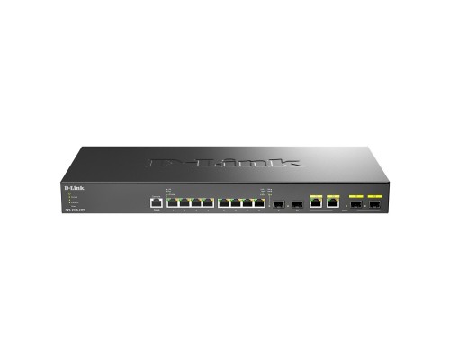 [Сетевое оборудование] D-Link DXS-1210-12TC/B1A PROJ Настраиваемый L2+ коммутатор с 8 портами 10GBase-T, 2 портами 10GBase-X SFP+ и 2 комбо-портами 10GBase-T/SFP+