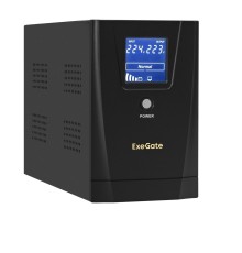 Exegate EX292635RUS ИБП ExeGate SpecialPro Smart LLB-2200.LCD.AVR.2SH.RJ.USB <2200VA/1300W, LCD, AVR,2*Schuko,RJ45/11,USB, металлический корпус, Black>