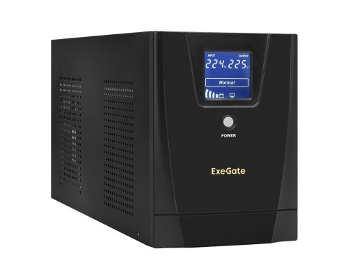 [ИБП] Exegate EX292637RUS ИБП ExeGate SpecialPro Smart LLB-3000.LCD.AVR.2SH.4C13.RJ.USB <3000VA/1800W, LCD, AVR,2*Schuko+4*C13,RJ45/11,USB, металлический корпус, Black>