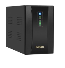 Exegate EX292613RUS ИБП ExeGate SpecialPro UNB-2200.LED.AVR.2SH.RJ.USB <2200VA/1300W,LED, AVR,2*Schuko, RJ45/11, USB, металлический корпус, Black>
