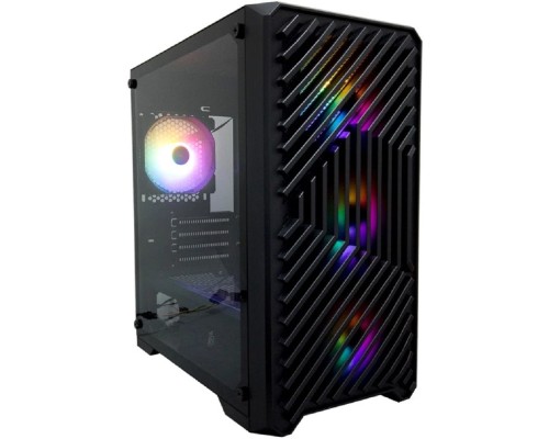 [Корпус] 1STPLAYER TRILOBITE T5 Black / mATX, TG / 4x120mm LED fans inc. / T5-BK-4F1
