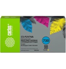 Картридж струйный Cactus CS-P2V70A №730 желтый (300мл) для HP Designjet T1600/1700/2600