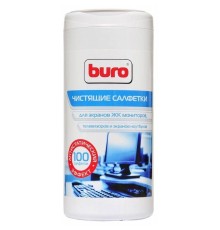 Туба с чистящими салфетками Buro BU-Ascreen для экранов мониторов/плазменных/ЖК телевизоров/ноутбуков туба 100шт [483759]