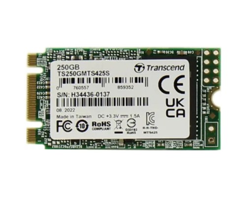 [накопитель] Transcend SSD 425S, 250GB, M.2(22x42mm), SATA3, 3D TLC TS250GMTS425S