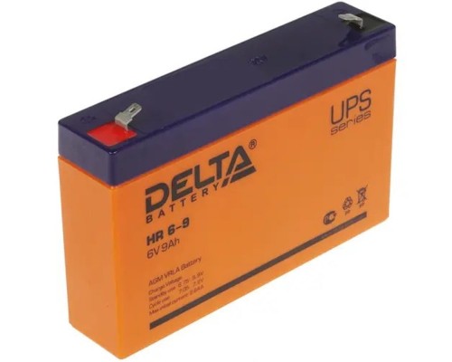 [батареи] Delta HR 6-9 (9 Ач, 6В) свинцово- кислотный аккумулятор 