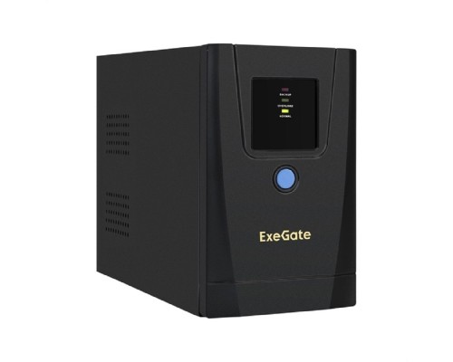 [ИБП] Exegate EX292781RUS ИБП ExeGate SpecialPro UNB-1000.LED.AVR.1SH.2C13 <1000VA/550W, LED, AVR,1*Schuko+2*C13, металлический корпус, Black>
