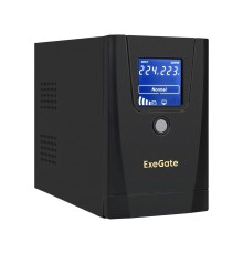 Exegate EX292787RUS ИБП ExeGate SpecialPro Smart LLB-1000.LCD.AVR.1SH.2C13 <1000VA/550W, LCD, AVR, 1*Schuko+2*C13, металлический корпус, Black>