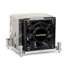 Exegate EX293443RUS Кулер ExeGate ESNK-P0048AP4.PWM.2U.2011.Cu (Al+Cu, 2U, 4 тепл. трубки, LGA2011/2066, TDP 135W, Fan 80mm, PWM, 2100-6800RPM, 2 ball bearing, 4pin, 52db, 345г, на винтах, с термопаст