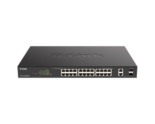 [Сетевое оборудование] D-Link DGS-1100-26MPPV2/A3A Настраиваемый L2 коммутатор с 24 портами 10/100/1000Base-T и 2 комбо-портами 1000Base-T/SFP (порты 1-24 PoE 802.3af/at, порты 21-24 PoE 802.3bt, PoE-бюджет 525 Вт)