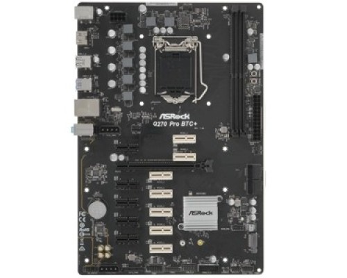[Материнская плата] Asrock Q270 Pro BTC+ {LGA1151 (7th и 6th Generation Intel® Core™ i5/i3/Pentium®/Celeron® Processors) 2xDDR4 4xSATA RAID M.2 ATX}