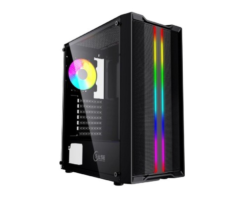 [Корпус] Powercase CMIEB-F4S Корпус Mistral Evo, Tempered Glass, 1x 120mm PWM ARGB fan + ARGB Strip + 3x 120mm PWM non LED fan, чёрный, ATX  (CMIEB-F4S)