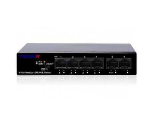 [Видеонаблюдение] TRASSIR TR-NS1106-60-4POE РоЕ-коммутатор