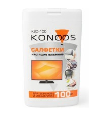 Konoos KSC-100 Салфетки для экранов в компактной банке, 100 шт