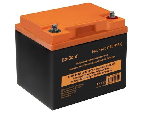 [батареи] Exegate EX285666RUS Аккумуляторная батарея ExeGate HRL 12-45 (12V 45Ah, под болт М6)