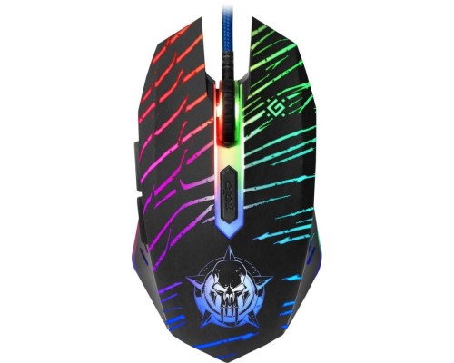 [Мышь] Проводная игровая мышь Defender Dark Agent GM-590L 6 кнопок,12800dpi [52590]
